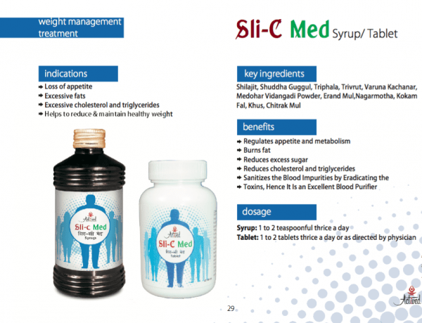 Sli-C Syrup | Ayurvedic Weight Loss Syrup | 200ml Weight Loss Syrup