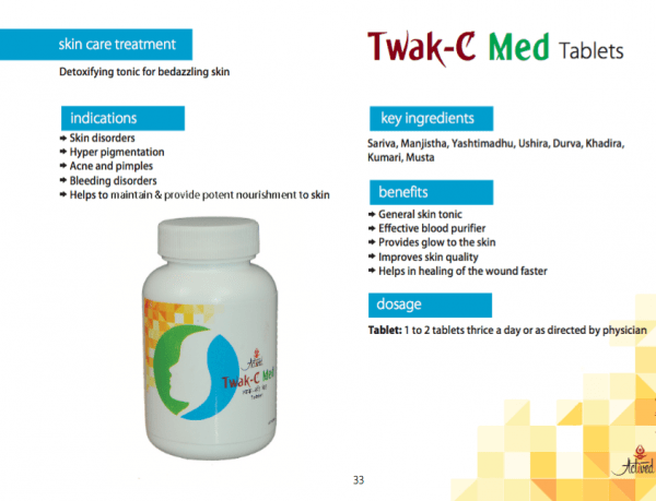 Twak C Tablet | Blood Purifier | Acne Pimples | Healthy Skin