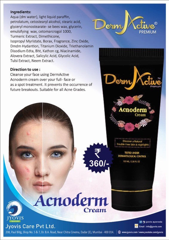 Acnoderm Cream | Face Acne | Back Acne | Acne Pimple Cream